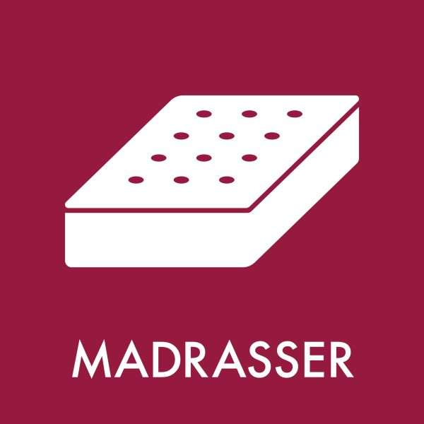 Madrasser klistermærke til affaldssortering