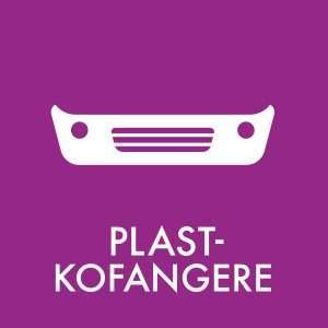 Plast kofangere klistermærke til affaldssortering