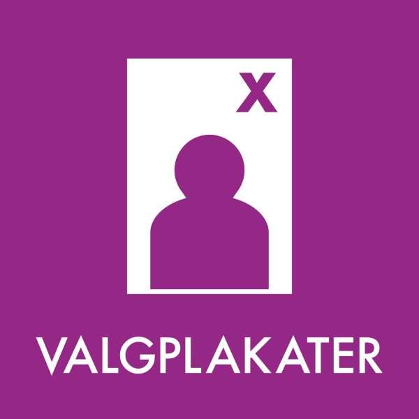 Valgplakater klistermærke til affaldssortering